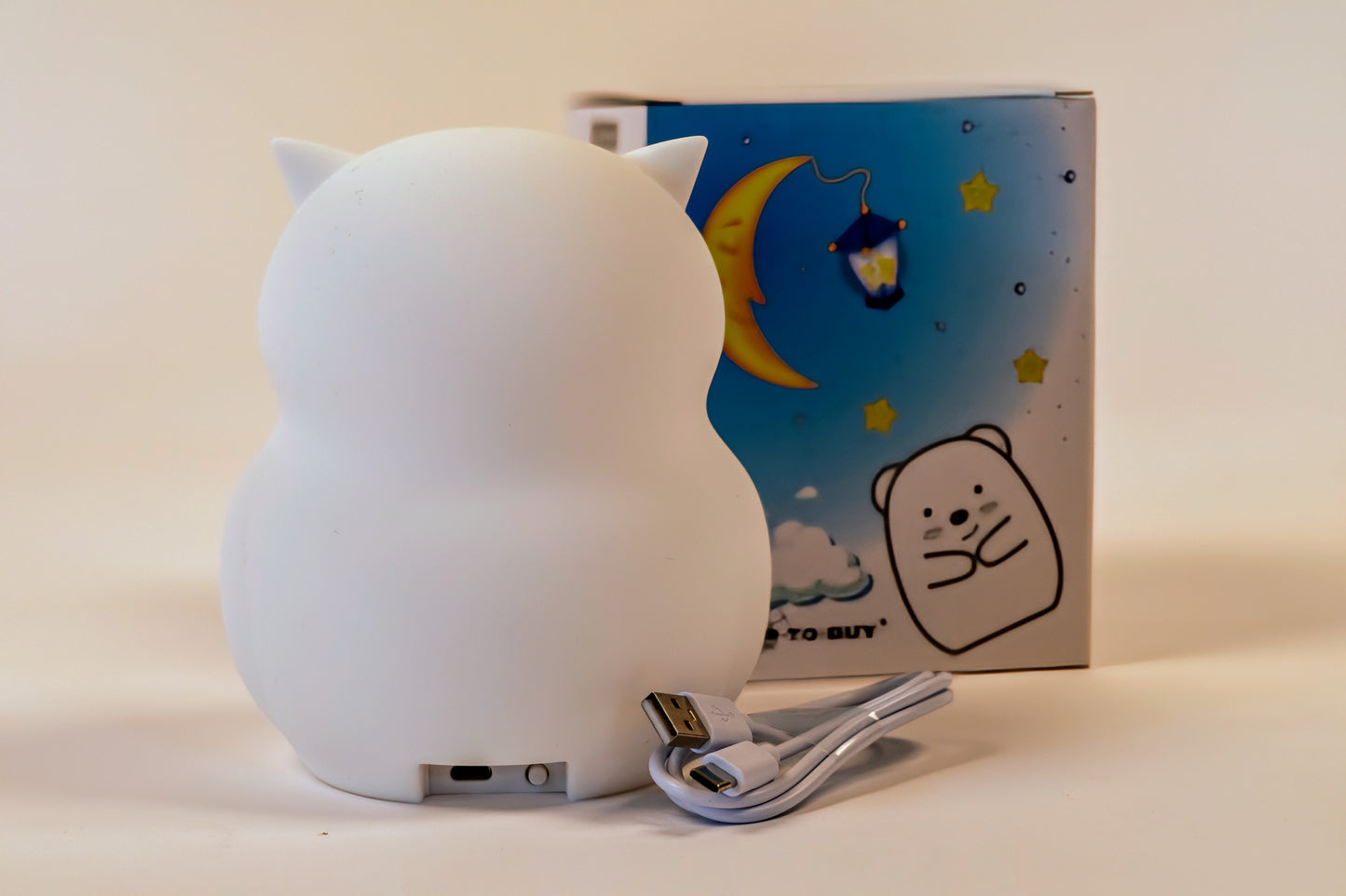 UIL NACHTLAMPJE 15CM, USB OPLAADBAAR, 8 LED KLEUREN